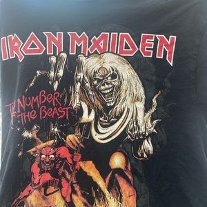 1982 Iron maiden “The Number of the Beast” Tee from iron maiden. One of a kind!!